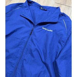 Mens Size XL Vintage Blue Landway Outwear North Carolina Windbreaker Jacket